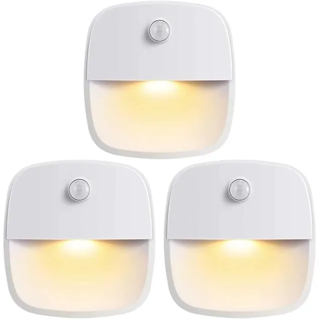 QTTVBTNA Bewegingssensor Nachtlamp – Warme LED Trapverlichting 3200K voor Slaapkamer, Badkamer en Gang – Automatische Binnenverlichting Wit