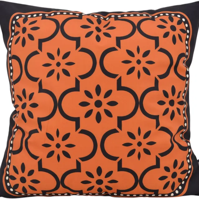 Gek op Kussens! Rust Retro Kussenhoes | 45 x 45 cm | Katoen/Polyester terra-zwart