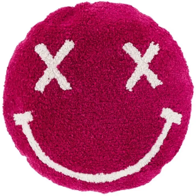 Unique Living Sierkussen Smile - Fuchsia - 45cm Ø Roze