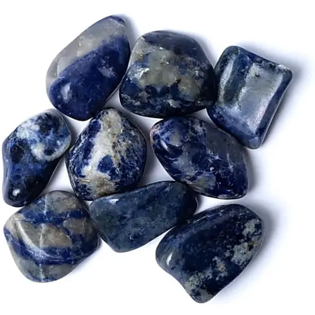 Phoenix Sodaliet trommelstenen A kwaliteit ± 3-4 cm blauw