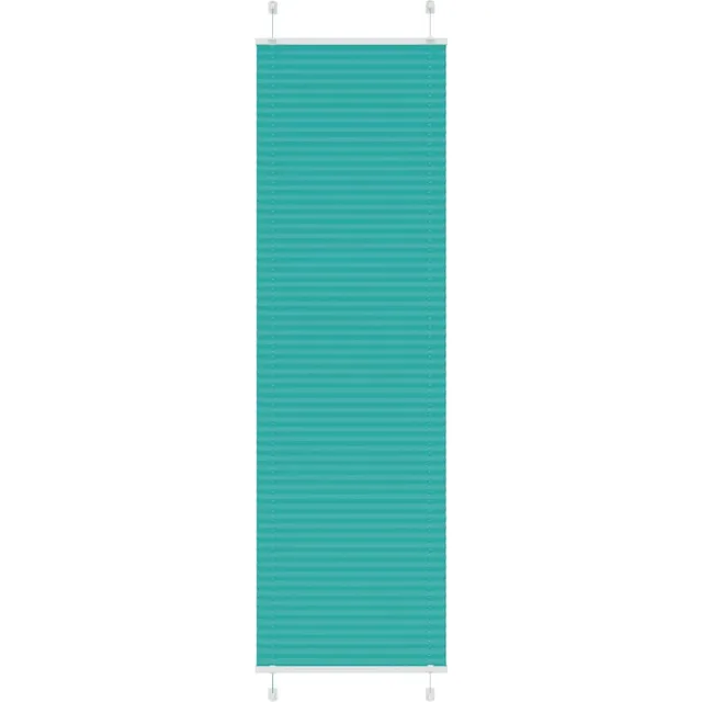 vidaXL Plissé - rolgordijn - 60x200 - cm - stofbreedte - 59,4 - cm - petrol - groen petroleumgroen