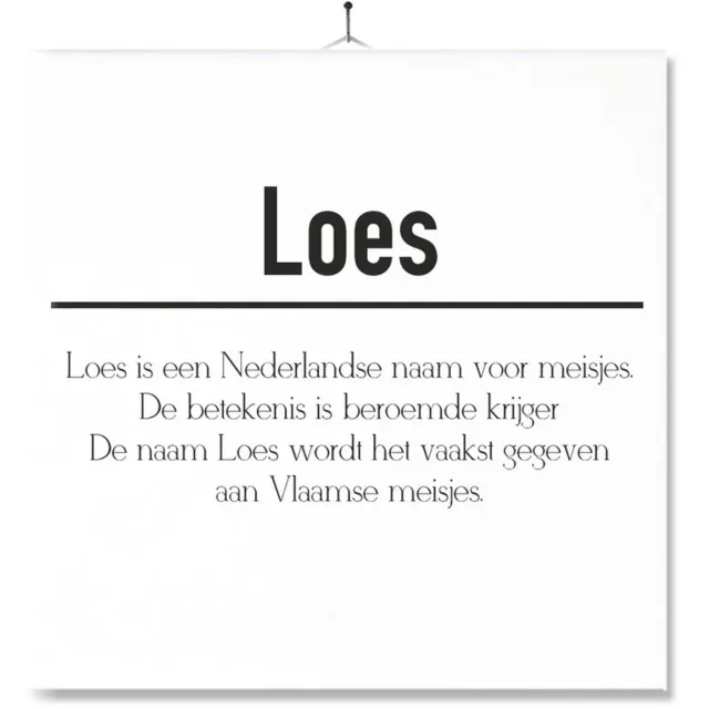 MC Living Tegel Met Opdruk | Betekenis | Kado | Cadeau | Met Naam - Loes Ontwerp 1