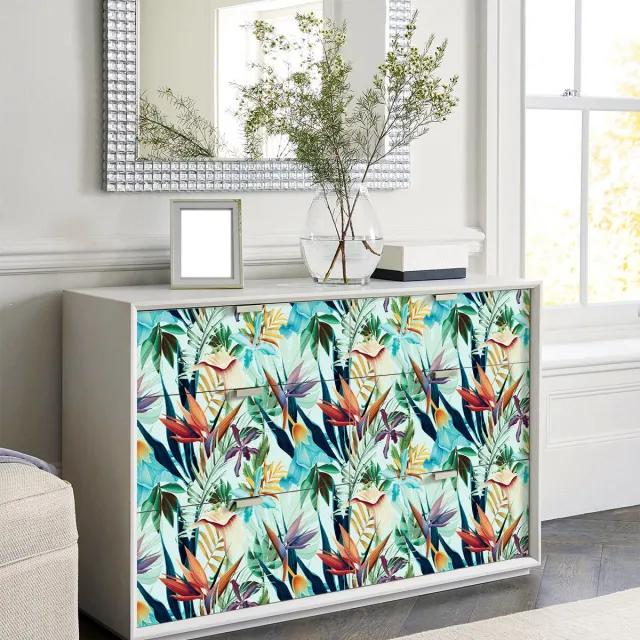 Ambiance Sticker Tropische meubelsticker Arue 40 x 60 cm Multi color
