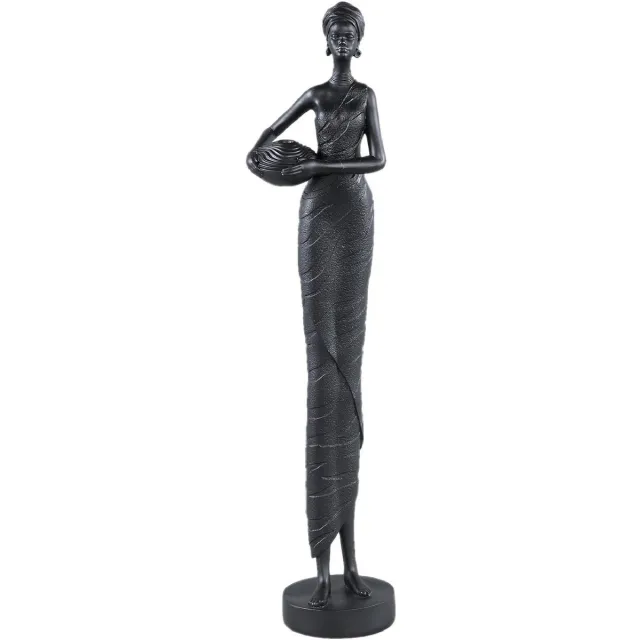 PTMD Beeld Rafah - Zwart - 11.5x8.5x50cm