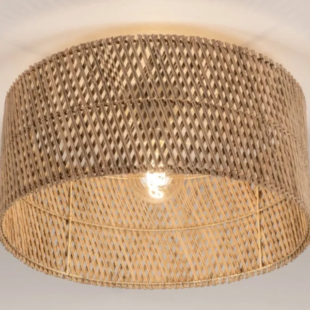 Lumidora Plafondlamp 31476 - Plafonniere - MAZE - E27 - Beige - Naturel - Riet - ⌀ 50 cm