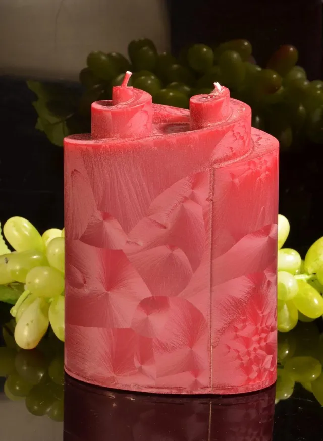 MilaNNE Luxe Piaf kaars met 2 lonten - Bordeaux Rood Polymico - Gemaakt door Candles by Milanne - BEKIJK VIDEO