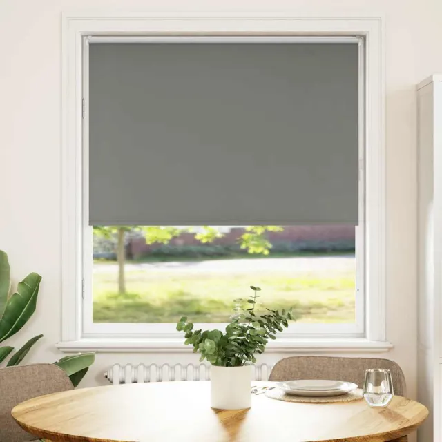 vidaXL Rolgordijn verduisterend 115x175 cm stofbreedte 110,7 cm grijs