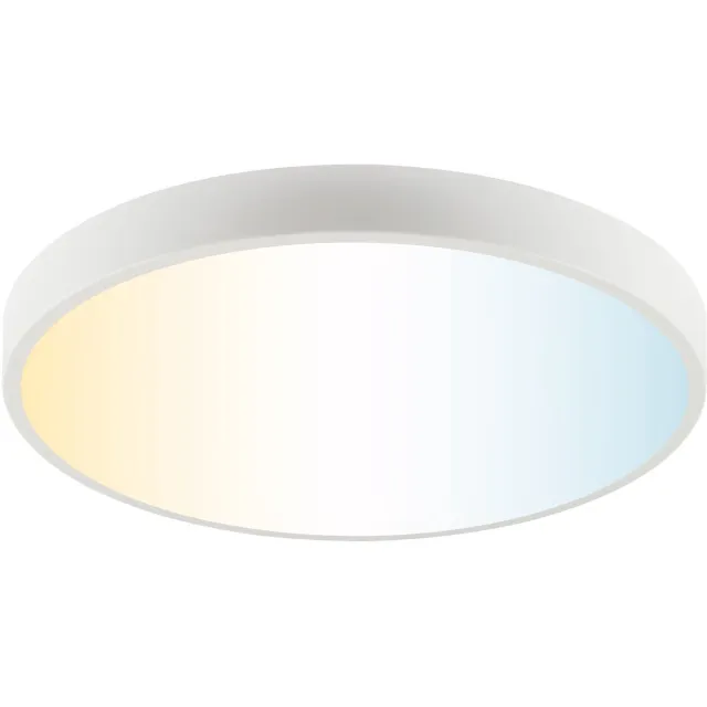 Brilliant Slimline - Plafondlamp - Ø 49 cm - LED 20W - CCT - 3000K-6500K - Dimbaar - Nachtlicht - Timer - Afstandsbediening - Wit