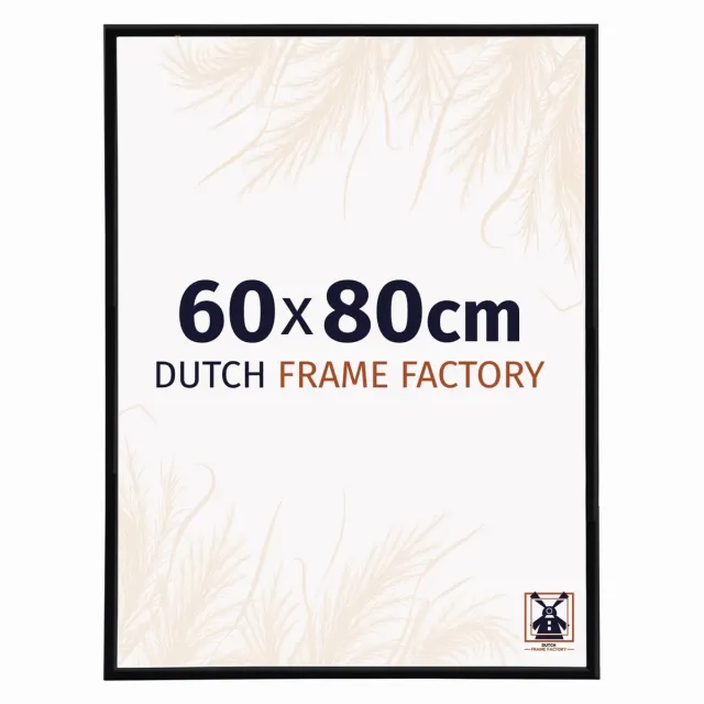 Dutch Frame Factory Fotolijst 60x80 cm - Kunststof - Zwart Hoogglans - Angers