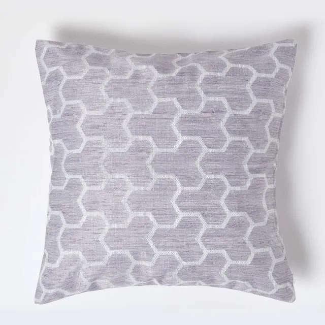 Homescapes Lila Geometrische Kussenhoes 45 x 45 cm