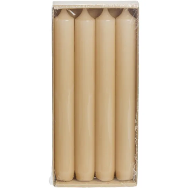 Rustik Lys Hoogglans - Dinerkaarsen - Kaarsen - Apricot - Set van 4 - Ø 2,1 x 19 Centimeter