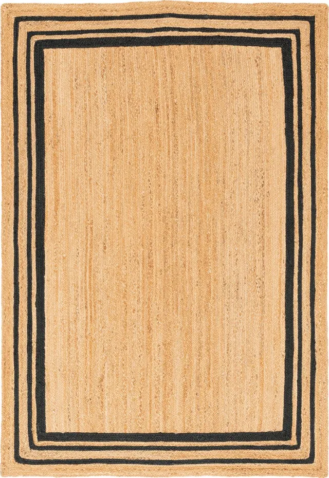 Pergamon Natuurvezel tapijt Jute Salsa boord Grijs Beige