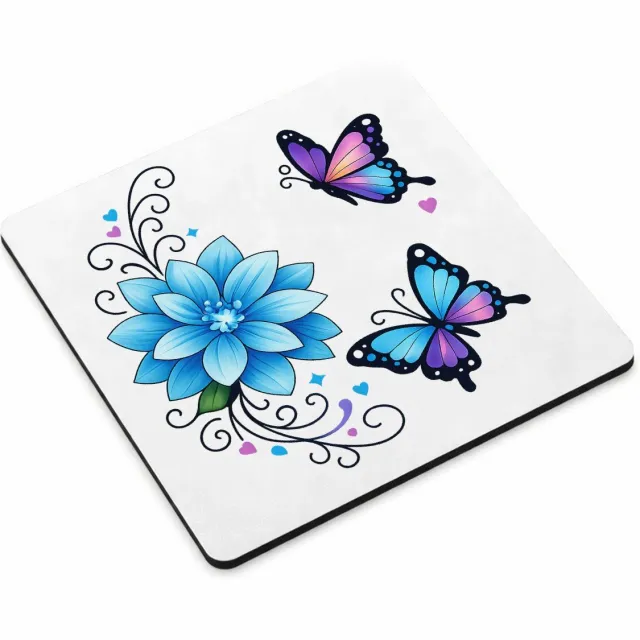 Mr Cadeautjes MDF magnetische fotolijst vierkant 9,5 - design Een warme, verticale quote-compositie met zachte botanische | cadeau Wit