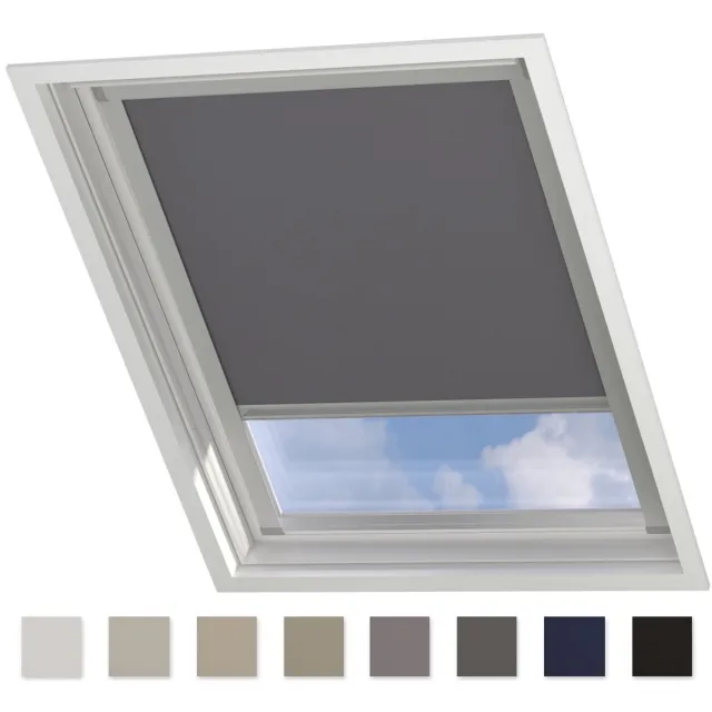 DTCH Dakraam Rolgordijn Trend - Verduisterend - Light Grey - voor Velux: UK10 Licht Grijs
