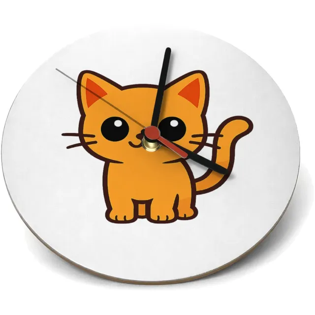 Mr Cadeautjes Klok rond Ø 19 - design Een vrolijke, minimalistische dierfiguur met een heldere con | cadeau Wit