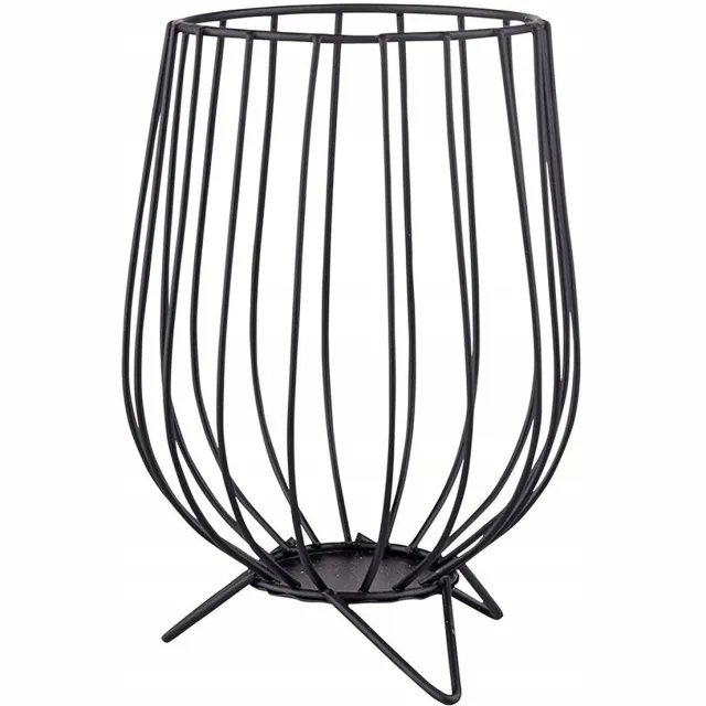 Altomdesign Altom Design Zwarte Metalen Lantaarn Kaarsenhouder 16cm