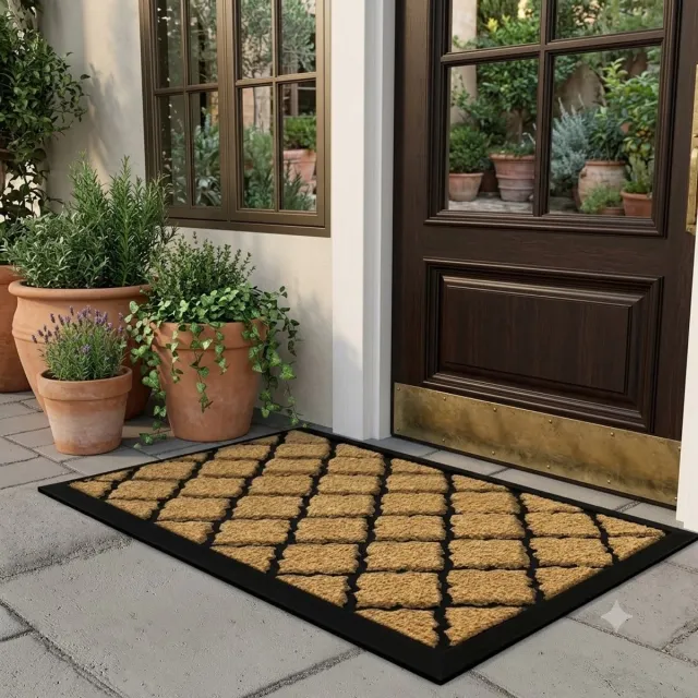 Maison Elara Deurmat voor buiten 40x70 cm - Weerbestendig - Waterdoorlatend - Antislip - Bruin