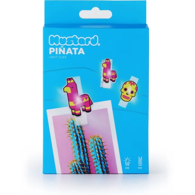 Mustard Pinata Fotoclips LED Set van 10 Stuks - Kunststof - Multicolor