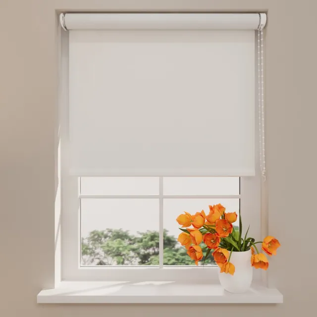 DTCH Rolgordijn Verduisterend - Easy Base - Wit - 60 x 190 cm – Verkrijgbaar van 60 t/m 150 cm breed - Full Color