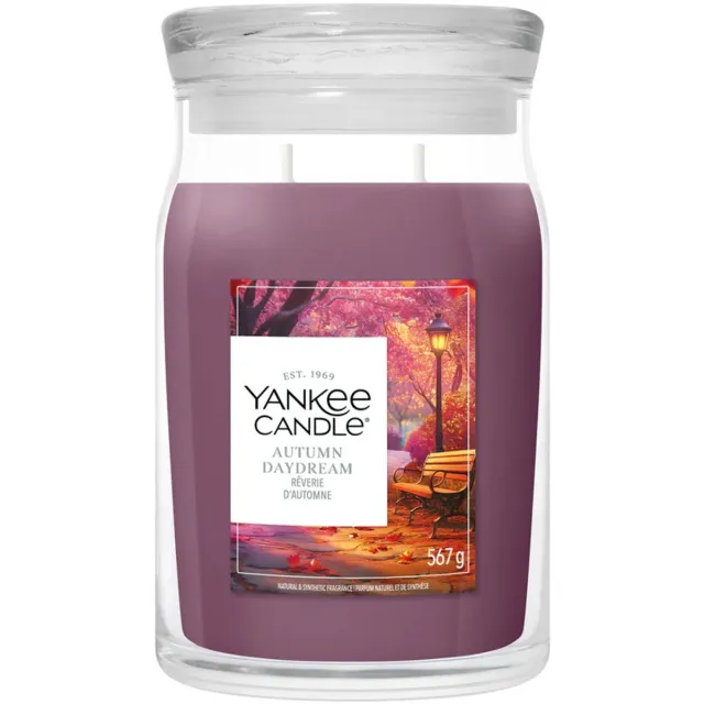 Yankee Candle Autumn Daydream Large Jar Geurkaars - tot 90 branduren - twee lonten bruin