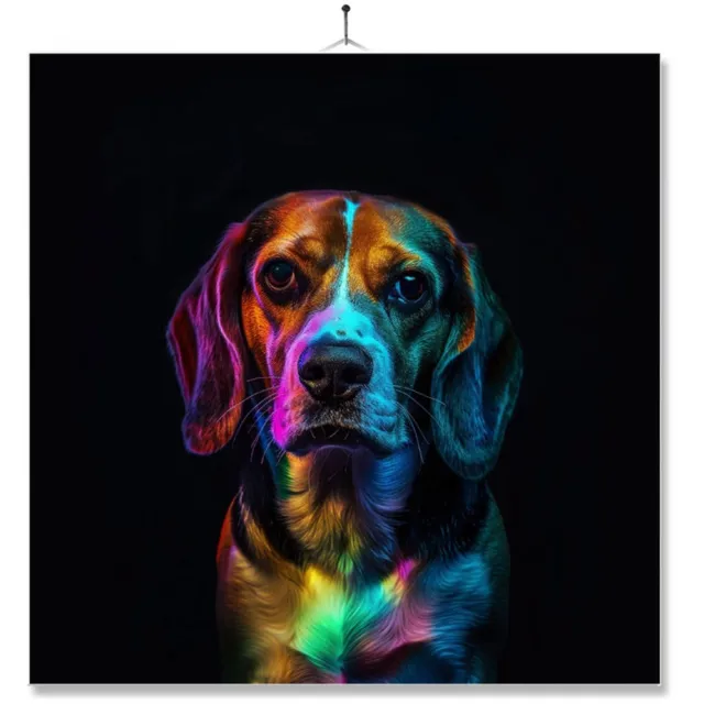 MC Living Tegel Met Opdruk | Close up | Regenboog | Beagle ontwerp 2