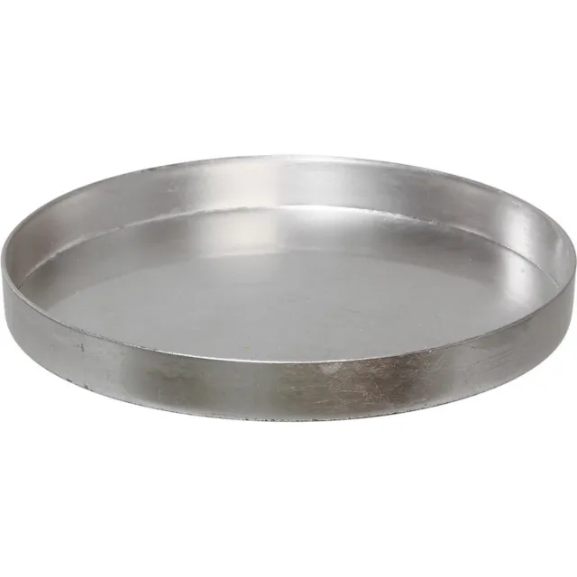 Othmar Decorations Dienblad/kaarsenplateau - zilver - D27 cm - kunststof - rond