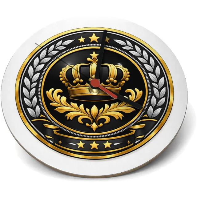 Mr Cadeautjes Klok rond Ø 19 - design Koninklijk compliment voor een andere rol binnen het gezin | cadeau Wit