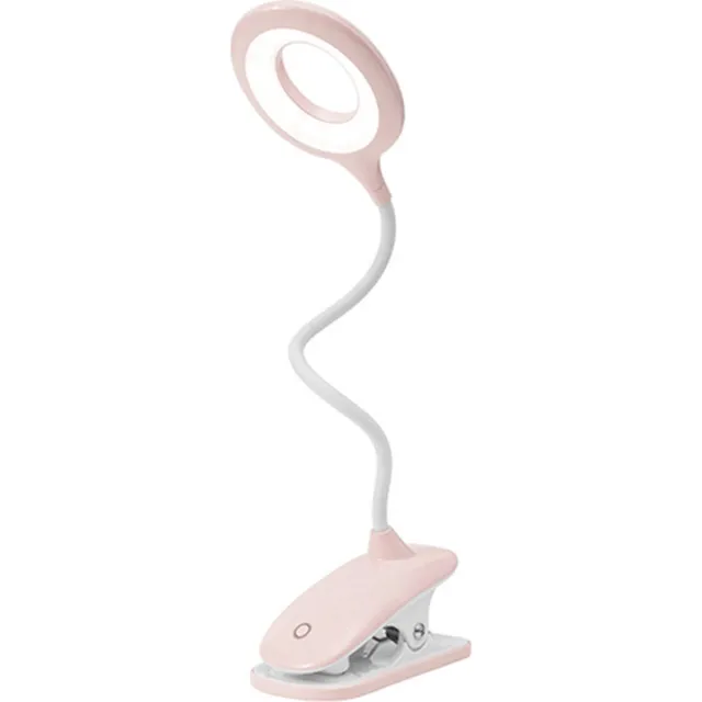 Benrida Led Clip-on Leeslamp Dimbare Oogbescherming Tafellamp Roze