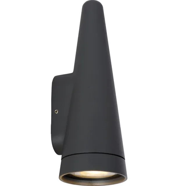 Lucide WIZARD - Wandlamp Binnen/Buiten - LED Dimbaar - 1xGU10 - IP54 - Antraciet