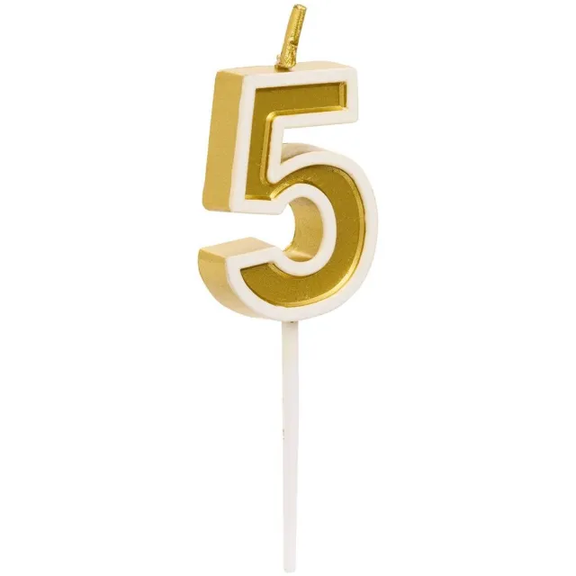 5 Five Simply Smart Verjaardagskaars Nummer 5 VERJAARDAG Doré