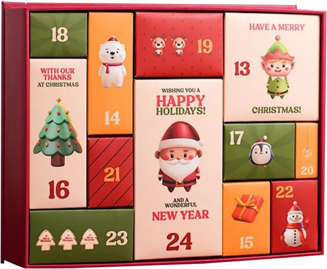 You and I Adventskalender 2025 - Lege geschenkdoos - Aftellen 12 dagen om te vullen - Lege geschenkdoos, perfect voor familiebijeenkomsten en kerstvakanties Meerkleurig