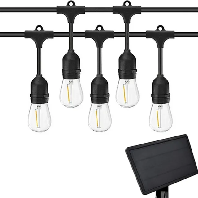 Fonkel 10m Arena Pro Solar Prikkabel – 10 lampen Lampjesslinger - Lichtsnoer - Sfeerverlichting Buiten en Binnen - Feestverlichting