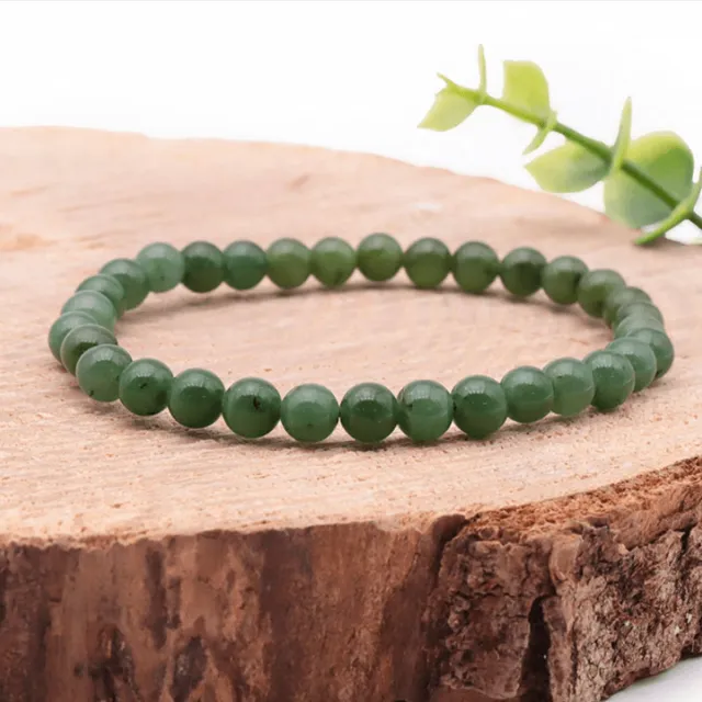 BERK Edelsteen Armband Nefriet Jade 6 mm Zwart