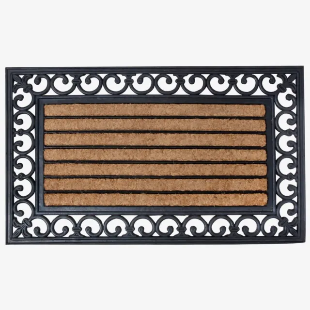 Esschert Design Deurmat Rubber / Kokos - 75 x 45 cm bruin