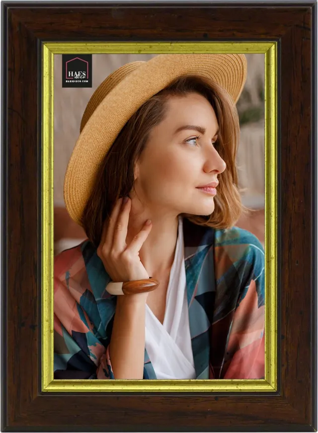 HAES deco Houten fotolijst Bradford bruin voor 1 foto formaat 10x15 - SP15015