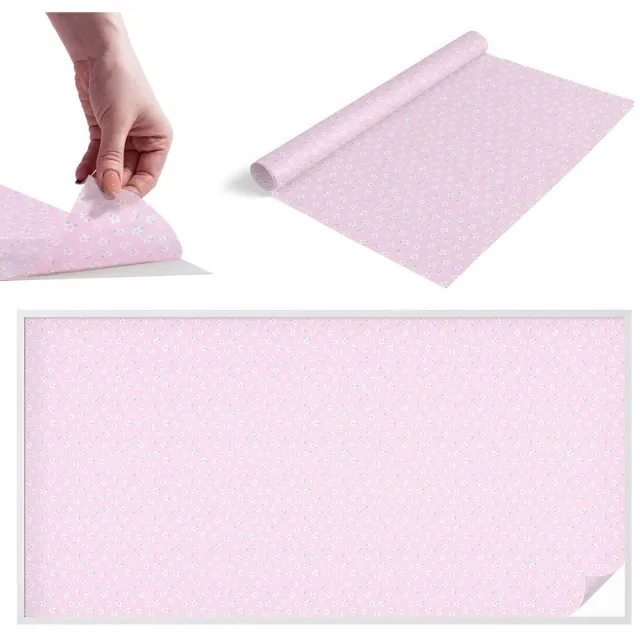 TULUP Raamfolie Anti inkijk - Bloemenpatroon Melkglas Folie - 200x100 cm - Roze Anti inkijk Raamfolie Glas in Lood - Zonwerende Raamfolie - Voor de slaapkamer, badkamer en kledingkast. - Privacy Folie Raam Glas in Lood Roze - Bloemenpatroon