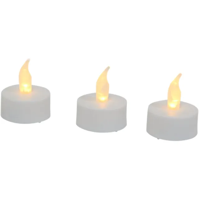 LED Tealights 3 Tealights - Led - 3 stuks - 72 branduren - Inclusief batterijen - on/off knop - Theelichtjes - Lichtjes wit