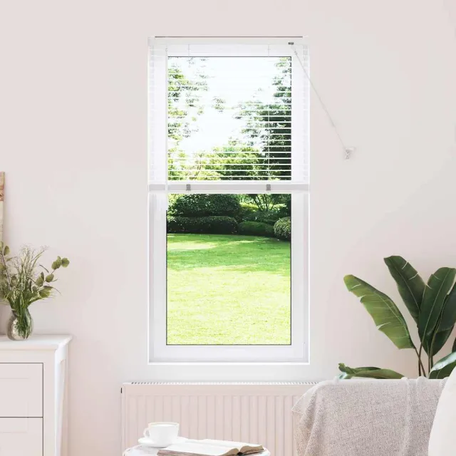 vidaXL Venetiaanse jaloezie Wit 130 x 60 cm 25 mm Aluminium