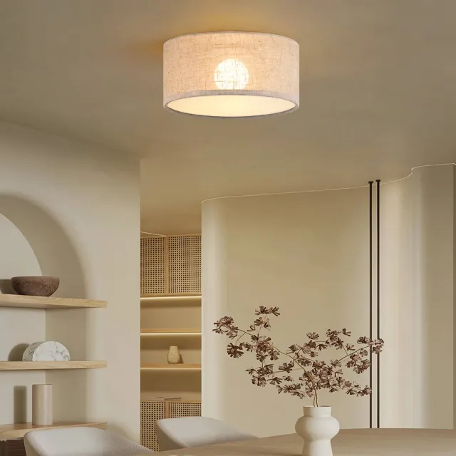 NOUS Living plafondlamp Daniel (Ø24 cm) Naturel