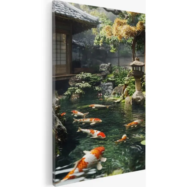 Saammp Canvas Schilderij - Natuur - Thailand - Boot - landschappen - 75x100 - Foto op canvas - Wanddecoratie - Muurdecoratie Woonkamer - Slaapkamer decoratie - Canvas Print Multicolor