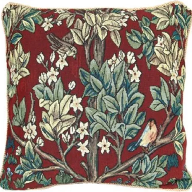 Signare Kussenhoes - Gobelin - Morris - Tree of Life Rood - 45 cm Diverse