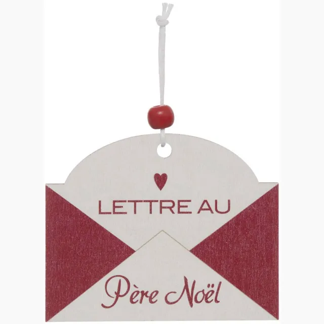 Feeric lights & Christmas Kerstboomversiering met letters op een rood-witte houten standaard