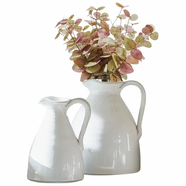 Loberon Vaas set van 2 Yarick wit