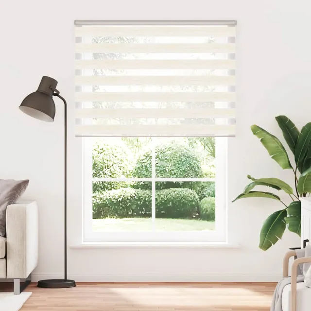 vidaXL Zebra rolgordijn 155x230 cm stofbreedte 150,9 cm marmerbeige