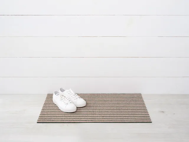CHILEWICH Deurmat-46x71-Breton-Stripe-Malibu oud-roze/donkergrijs