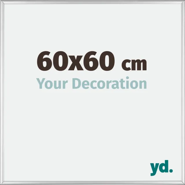 yd. Your Decoration - Fotolijst 60x60 cm - Aluminium - Zilver Hoogglans - Kent