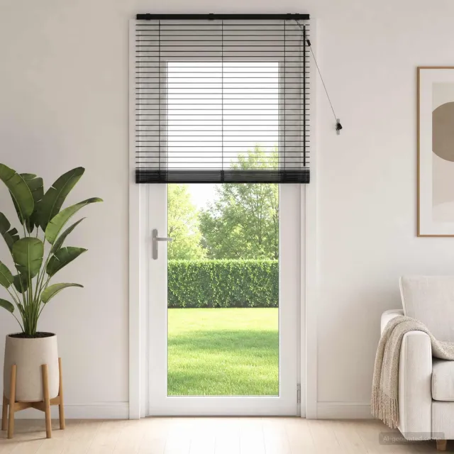 vidaXL Venetiaanse jaloezie Zwart 110 x 250 cm 35 mm