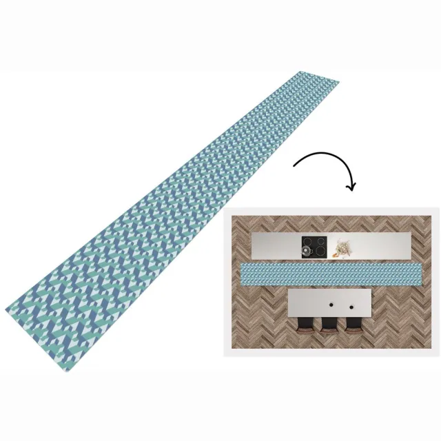 KitchenYeah Keukenloper - Keukenmat - Patronen - Kubus - 3D - Keuken vloerkleed multicolor