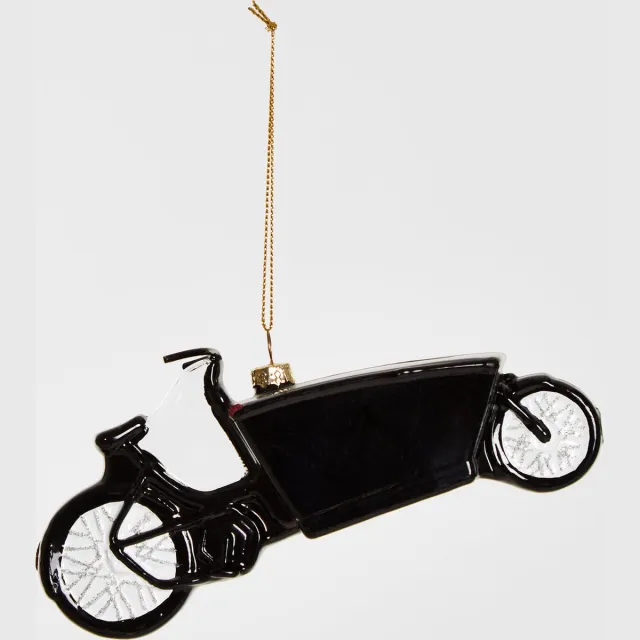 Yup in de boom Bakfiets - Kerstornament zwart