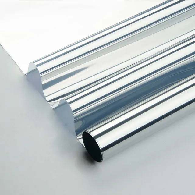 Wicotex Raamfolie zonwerend - 3x rollen - transparant/zilver - 90 cm x 2 meter - statisch - Zonwerende glasfolie - Anti inkijk/warmte folie